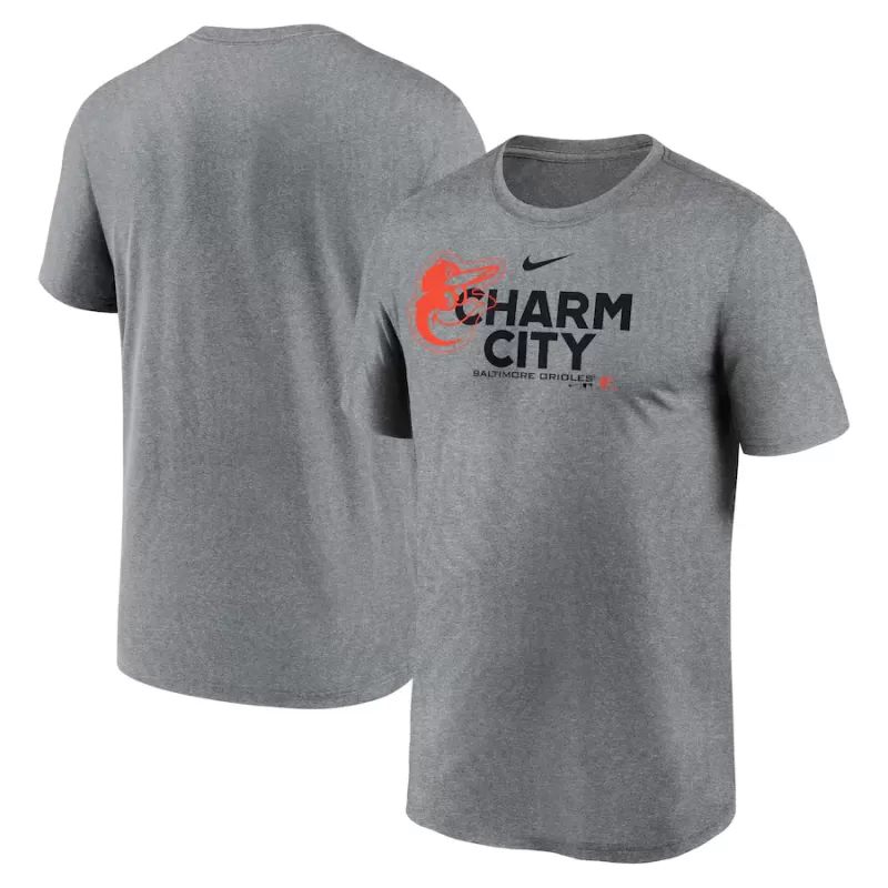 Men's Baltimore Orioles Nike Heathered Charcoal Local Rep Legend Performance T-Shirt Men's Baltimore Orioles Nike Heathered Charcoal Local Rep Legend Performance T-Shirt