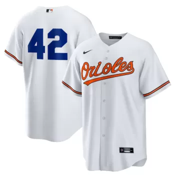 Men's Baltimore Orioles Nike White Home 2025 Jackie Robinson Day Replica Jersey Men's Baltimore Orioles Nike White Home 2025 Jackie Robinson Day Replica Jersey