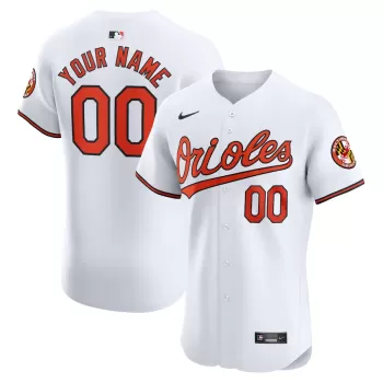 Men's Baltimore Orioles Nike White Home Elite Custom Jersey Men's Baltimore Orioles Nike White Home Elite Custom Jersey