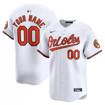 Men's Baltimore Orioles Nike White Home Limited Custom Jersey Men's Baltimore Orioles Nike White Home Limited Custom Jersey