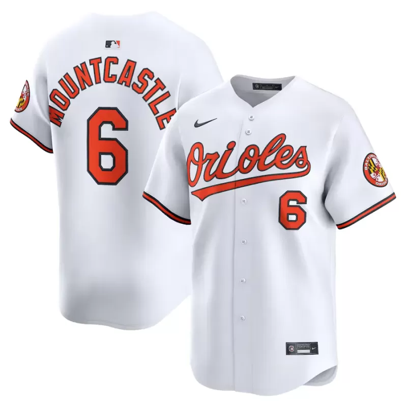 Men's Baltimore Orioles Ryan Mountcastle Nike White Alternate Limited Player Jersey Men's Baltimore Orioles Ryan Mountcastle Nike White Alternate Limited Player Jersey