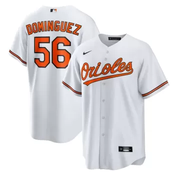 Men's Baltimore Orioles Seranthony Dominguez Nike White Home Replica Jersey Men's Baltimore Orioles Seranthony Dominguez Nike White Home Replica Jersey