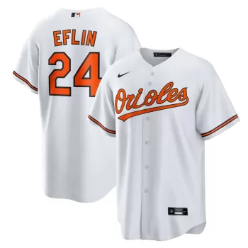 Men's Baltimore Orioles Zach Eflin Nike White Home Replica Jersey Men's Baltimore Orioles Zach Eflin Nike White Home Replica Jersey