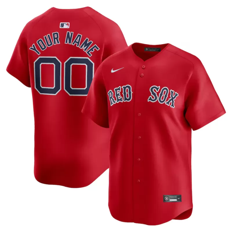 Men's Boston Red Sox Nike Red Alternate Limited Custom Jersey Men's Boston Red Sox Nike Red Alternate Limited Custom Jersey