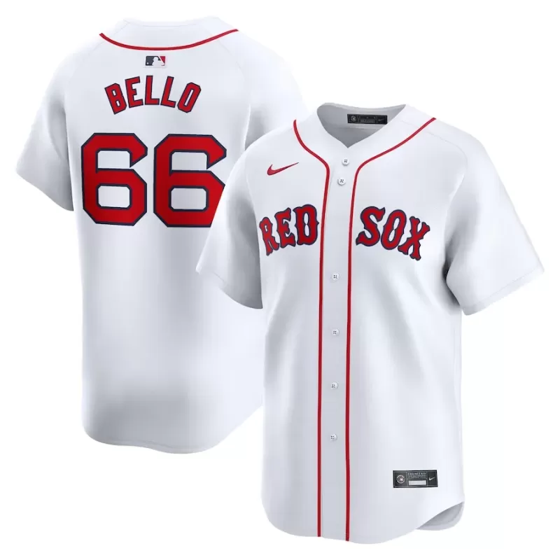 Men's Boston Red Sox Brayan Bello Nike White Home Limited Player Jersey Men's Boston Red Sox Brayan Bello Nike White Home Limited Player Jersey