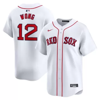 Men's Boston Red Sox Connor Wong Nike White Home Limited Player Jersey Men's Boston Red Sox Connor Wong Nike White Home Limited Player Jersey