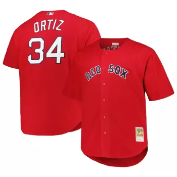 Men's Boston Red Sox David Ortiz Mitchell & Ness Red Big & Tall Cooperstown Collection Batting Practice Replica Jersey Men's Boston Red Sox David Ortiz Mitchell & Ness Red Big & Tall Cooperstown Collection Batting Practice Replica Jersey