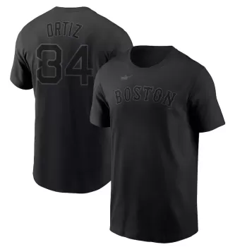 Men's Boston Red Sox David Ortiz Nike Black Name & Number T-Shirt Men's Boston Red Sox David Ortiz Nike Black Name & Number T-Shirt