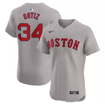 Men's Boston Red Sox David Ortiz Nike Gray Road Elite Player Jersey Men's Boston Red Sox David Ortiz Nike Gray Road Elite Player Jersey
