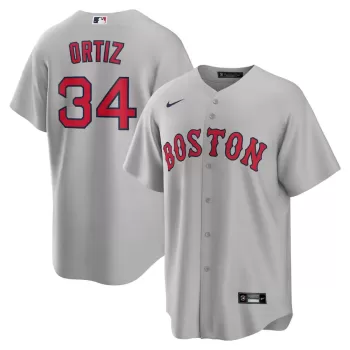 Men's Boston Red Sox David Ortiz Nike Gray Road Replica Player Jersey Men's Boston Red Sox David Ortiz Nike Gray Road Replica Player Jersey