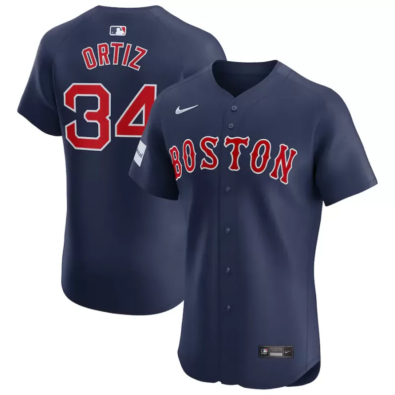 Men's Boston Red Sox David Ortiz Nike Navy Alternate Elite Sponsor Patch Player Jersey Men's Boston Red Sox David Ortiz Nike Navy Alternate Elite Sponsor Patch Player Jersey