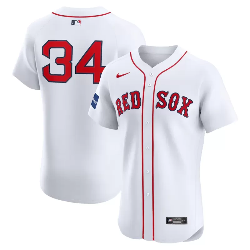 Men's Boston Red Sox David Ortiz Nike White Home Elite Sponsor Patch Player Jersey Men's Boston Red Sox David Ortiz Nike White Home Elite Sponsor Patch Player Jersey