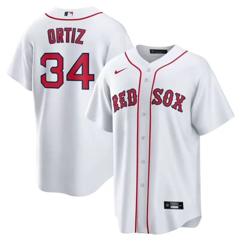 Men's Boston Red Sox David Ortiz Nike White Home Replica Player Jersey Men's Boston Red Sox David Ortiz Nike White Home Replica Player Jersey