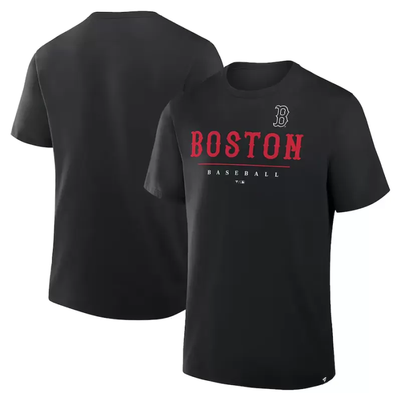Men's Boston Red Sox Fanatics Black Color Pop Legacy Clubhouse T-Shirt