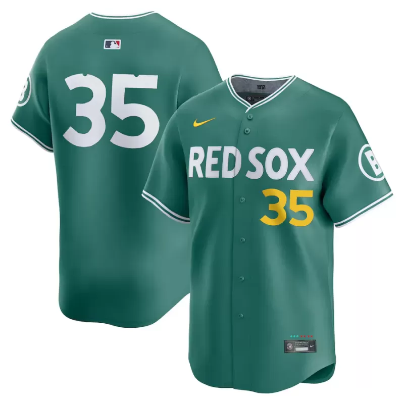 Men's Boston Red Sox Garrett Crochet Nike Green 2025 City Connect Limited Player Jersey Men's Boston Red Sox Garrett Crochet Nike Green 2025 City Connect Limited Player Jersey