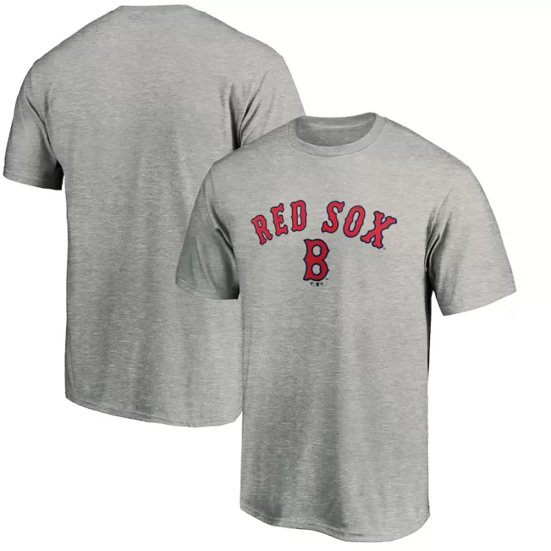 Men's Boston Red Sox Heather Gray Cooperstown Collection Wahconah T-Shirt Men's Boston Red Sox Heather Gray Cooperstown Collection Wahconah T-Shirt