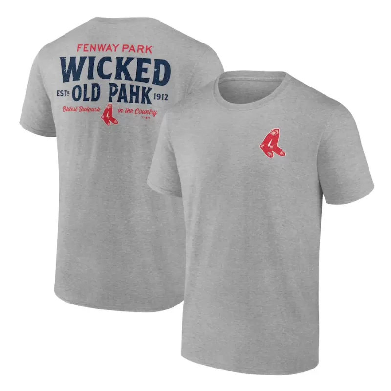 Men's Boston Red Sox Heather Gray Hometown Collection Old Fenway T-Shirt Men's Boston Red Sox Heather Gray Hometown Collection Old Fenway T-Shirt