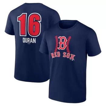 Men's Boston Red Sox Jarren Duran Navy Fastball Player Name & Number T-Shirt Men's Boston Red Sox Jarren Duran Navy Fastball Player Name & Number T-Shirt