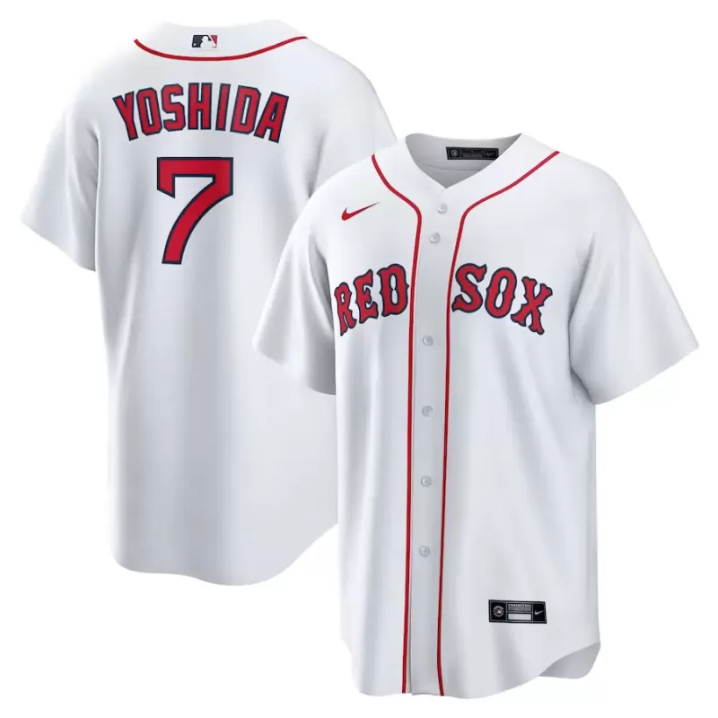 Men's Boston Red Sox Masataka Yoshida Nike White Replica Player Jersey Men's Boston Red Sox Masataka Yoshida Nike White Replica Player Jersey