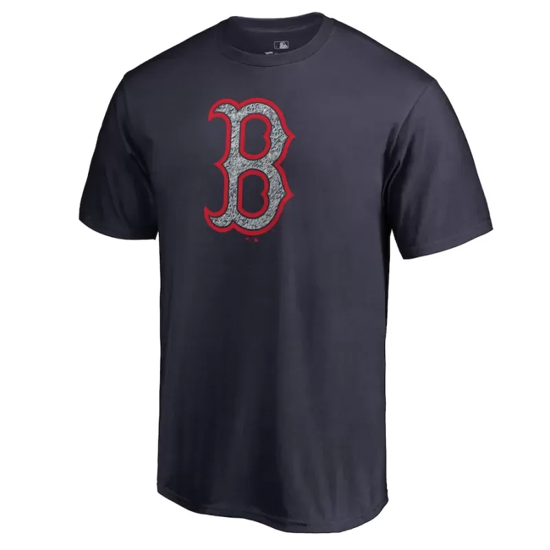 Men's Boston Red Sox Navy Static Logo T-Shirt Men's Boston Red Sox Navy Static Logo T-Shirt