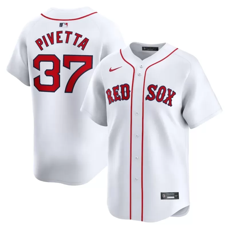 Men's Boston Red Sox Nick Pivetta Nike White Home Limited Player Jersey Men's Boston Red Sox Nick Pivetta Nike White Home Limited Player Jersey