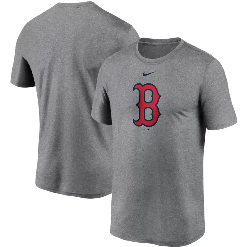 Men's Boston Red Sox Nike Gray Large Logo Legend Performance T-Shirt Men's Boston Red Sox Nike Gray Large Logo Legend Performance T-Shirt
