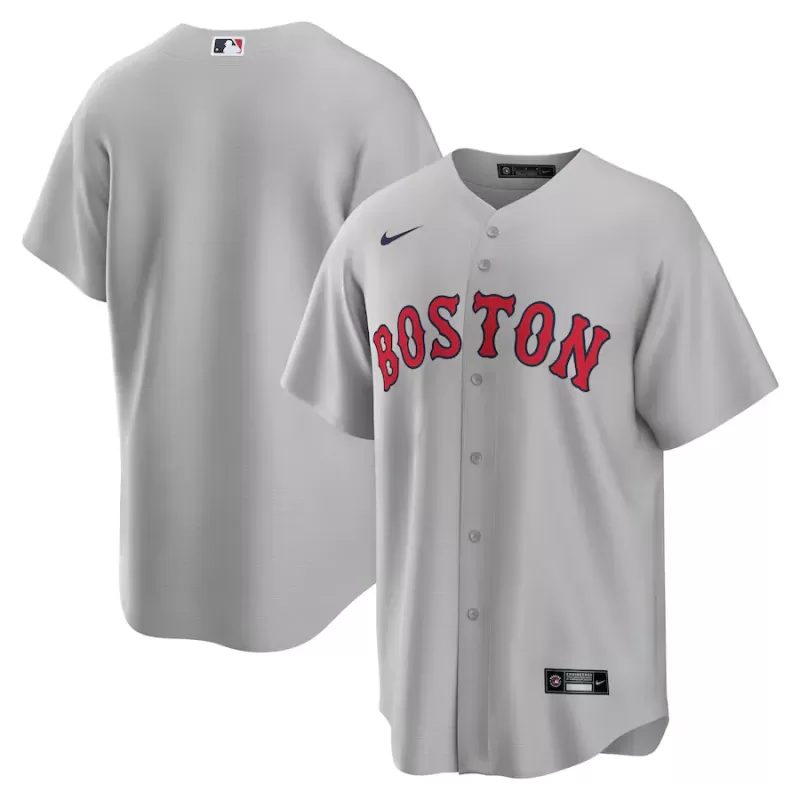 Men's Boston Red Sox Nike Gray Road Replica Team Jersey Men's Boston Red Sox Nike Gray Road Replica Team Jersey