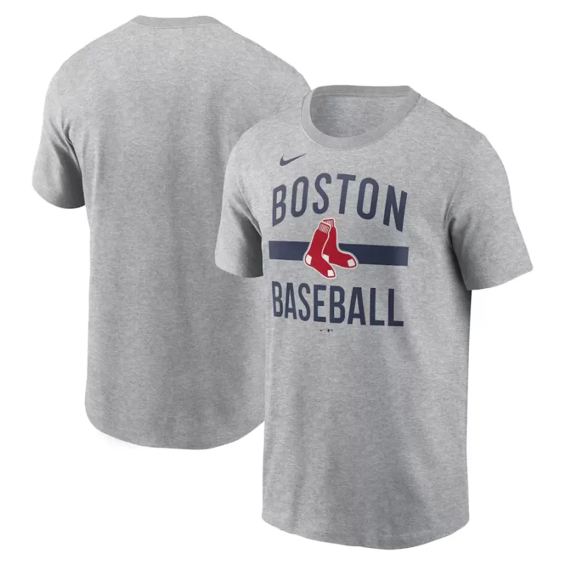 Men's Boston Red Sox Nike Heather Gray Arched T-Shirt