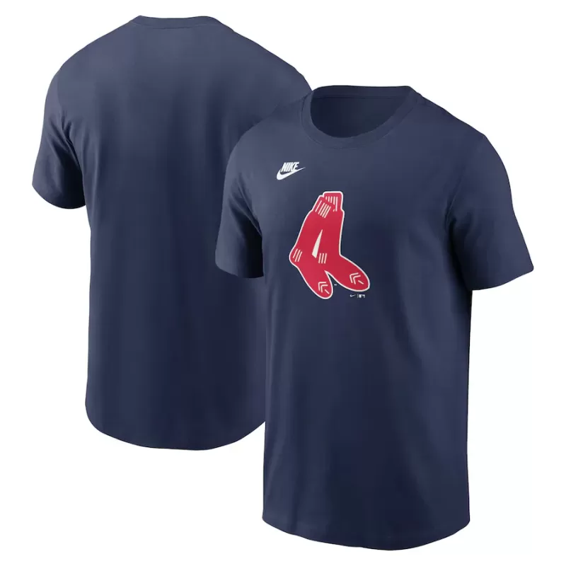Men's Boston Red Sox Nike Navy Cooperstown Collection Team Logo T-Shirt