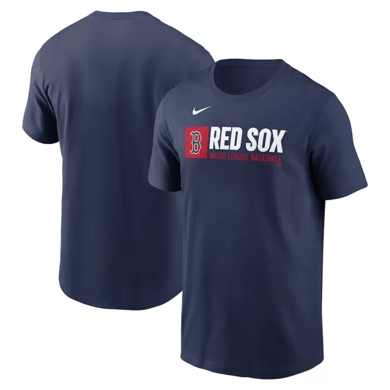 Men's Boston Red Sox Nike Navy Team Block T-Shirt Men's Boston Red Sox Nike Navy Team Block T-Shirt