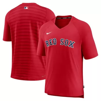 Men's Boston Red Sox Nike Red Authentic Collection Pregame Raglan Performance V-Neck T-Shirt Men's Boston Red Sox Nike Red Authentic Collection Pregame Raglan Performance V-Neck T-Shirt