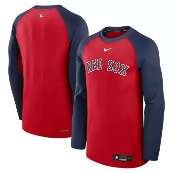 Men's Boston Red Sox Nike Red/Navy Authentic Collection Game Time Raglan Performance Long Sleeve T-Shirt Men's Boston Red Sox Nike Red/Navy Authentic Collection Game Time Raglan Performance Long Sleeve T-Shirt