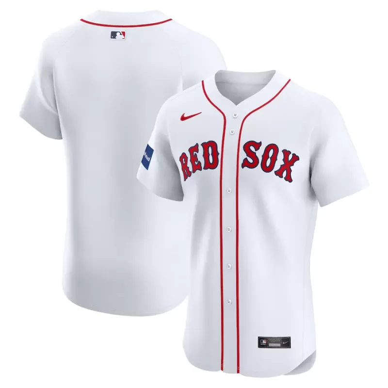 Men's Boston Red Sox Nike White Home Elite Patch Jersey Men's Boston Red Sox Nike White Home Elite Patch Jersey