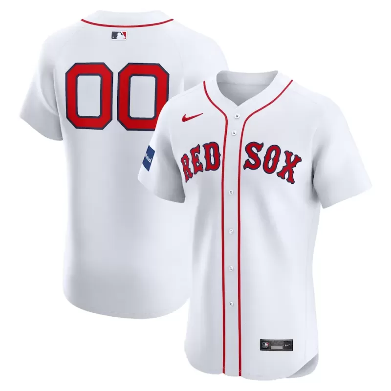 Men's Boston Red Sox Nike White Home Elite Pick-A-Player Retired Roster Patch Jersey Men's Boston Red Sox Nike White Home Elite Pick-A-Player Retired Roster Patch Jersey