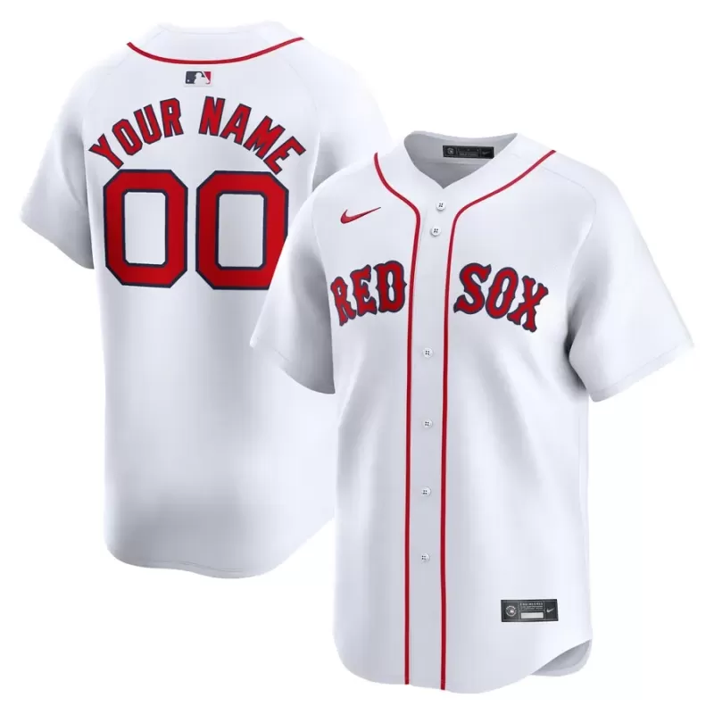 Men's Boston Red Sox Nike White Home Limited Custom Jersey Men's Boston Red Sox Nike White Home Limited Custom Jersey