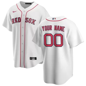 Men's Boston Red Sox Nike White Home Replica Custom Jersey Men's Boston Red Sox Nike White Home Replica Custom Jersey