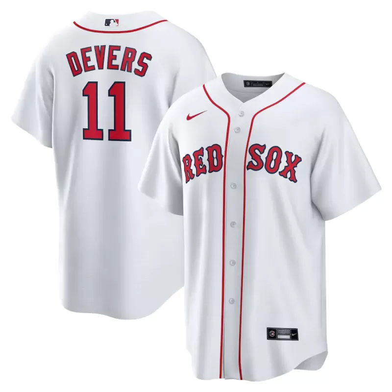 Men's Boston Red Sox Rafael Devers Nike White Home Replica Jersey