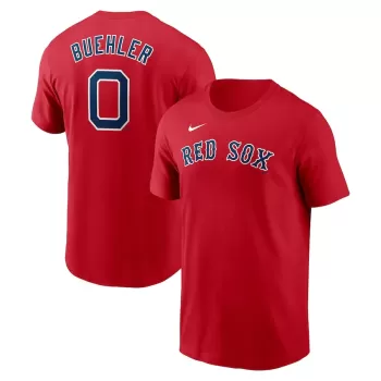 Men's Boston Red Sox Walker Buehler Nike Red Fuse Name & Number T-Shirt