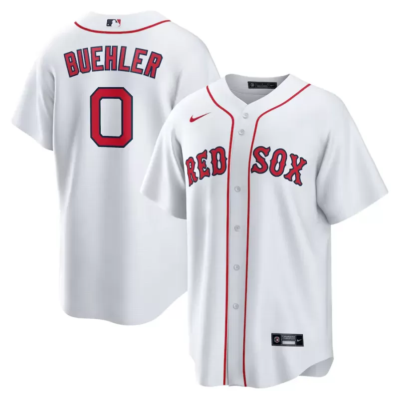 Men's Boston Red Sox Walker Buehler Nike White Home Replica Jersey