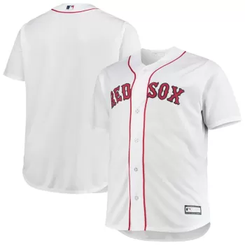 Men's Boston Red Sox White Big & Tall Home Replica Team Jersey