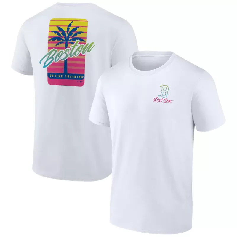 Men's Boston Red Sox White Spring Break T-Shirt Men's Boston Red Sox White Spring Break T-Shirt