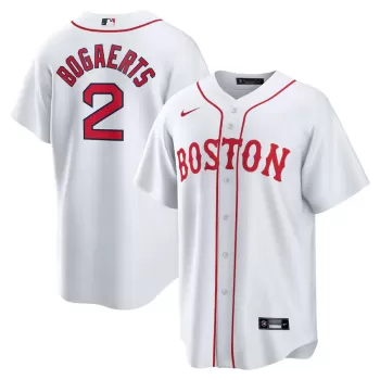 Men's Boston Red Sox Xander Bogaerts Nike White 2021 Patriots' Day Official Replica Player Jersey
