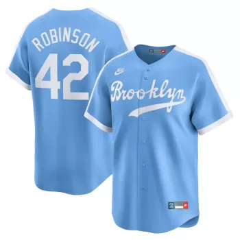Men's Brooklyn Dodgers Jackie Robinson Nike Royal Throwback Cooperstown Collection Limited Jersey Men's Brooklyn Dodgers Jackie Robinson Nike Royal Throwback Cooperstown Collection Limited Jersey