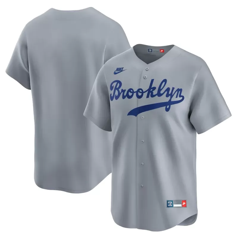 Men's Brooklyn Dodgers Nike White Throwback Cooperstown Collection Limited Jersey Men's Brooklyn Dodgers Nike White Throwback Cooperstown Collection Limited Jersey