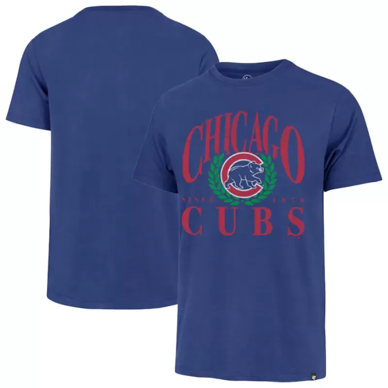 Men's Chicago Cubs '47 Royal Pitchout Franklin T-Shirt Men's Chicago Cubs '47 Royal Pitchout Franklin T-Shirt
