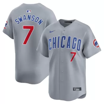 Men's Chicago Cubs Dansby Swanson Nike Gray Road Limited Player Jersey Men's Chicago Cubs Dansby Swanson Nike Gray Road Limited Player Jersey