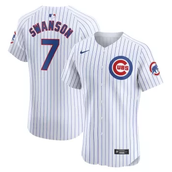 Men's Chicago Cubs Dansby Swanson Nike White Home Elite Player Jersey Men's Chicago Cubs Dansby Swanson Nike White Home Elite Player Jersey