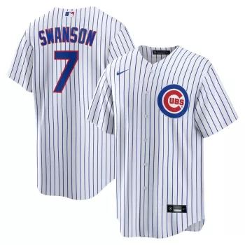 Men's Chicago Cubs Dansby Swanson Nike White Replica Player Jersey Men's Chicago Cubs Dansby Swanson Nike White Replica Player Jersey