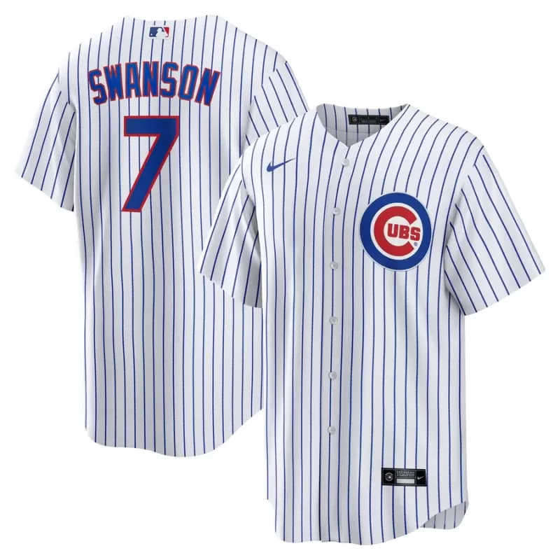 Men's Chicago Cubs Dansby Swanson Nike White Replica Player Jersey Men's Chicago Cubs Dansby Swanson Nike White Replica Player Jersey