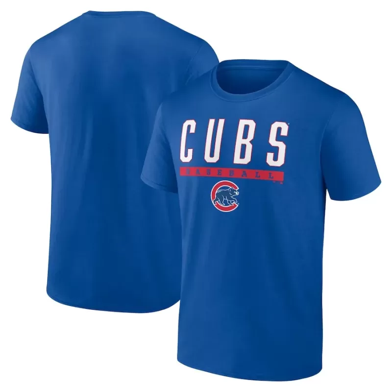 Men's Chicago Cubs Fanatics Royal Power Hit T-Shirt Men's Chicago Cubs Fanatics Royal Power Hit T-Shirt